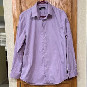 Nordstrom Men's Lavender Non-Iron Extra Trim Fit Dress Shirt